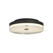 Searchlight Cyprus - Deckenleuchte - Ø 30 x 11 cm - 21W dimmbare LED inkl - schwarz und transparent