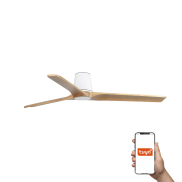 Faro Heywood Tub L Tuya Smart - deckenventilator - Ø 132 cm - matt weiß und pino