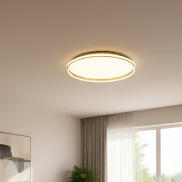 Nova Luce Willow - deckenleuchte - Ø 60 x 6 cm - 52W LED inkl. - gold