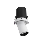 Nova Luce Pin - Aufbaustrahler 1L - Ø 8,4 x 18,6 cm - 12W LED inkl. - IP32 - weiß und schwarz