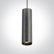 ONE Light Cylinder - Hängeleuchte - Ø 7,5 x 240 cm - Metall grau