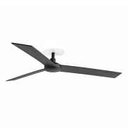 Faro Rudder L - Deckenventilator mit Einbaufassung - Ø 132 cm - matt schwarz und walnuss
