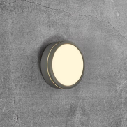 Nordlux Smart Ava - Wandleuchte - intelligente Beleuchtung - Ø 20 x 6,7 cm - 9,5W LED inkl. - IP54 - grau