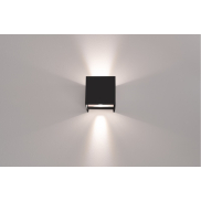 Century Italia Appalque - Außenwandleuchte mit 2 verstellbaren Lichtkegeln - 12 x 12 x 12 cm - 20W LED inkl - verstellbare Lichtfarbe - IP65 - schwarz