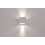 Century Italia Appalque - Außenwandleuchte mit 2 verstellbaren Lichtkegeln - 12 x 12 x 12 cm - 20W LED inkl - verstellbare Lichtfarbe - IP65 - grau