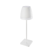 Nova Luce Colt - Batteriebetriebene Tischleuchte für den Außenbereich - Ø 11 x 38 cm - 1W dimmbare LED inkl. - IP44 - sandweiß