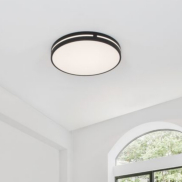 Nova Luce Wheel - deckenleuchte - Ø 45 x 6 cm - 30W LED inkl. - sand schwarz