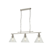 Searchlight Pyramid - Pendelleuchte - 95 x 23 x 87 cm - satiniert silber