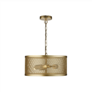 Searchlight Fishnet - Pendelleuchte - Ø 45 x 150 cm - matt gold