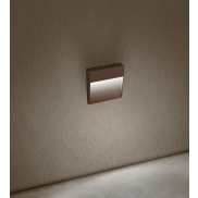 Century Italia Paseo - Außenwandleuchte - 10,5 x 10,5 x 2,4 cm - 4W - IP54 - braun