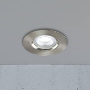 Nordlux Smart Don - Einbaustrahler - intelligente Beleuchtung - Ø 85 mm, Ø 72 mm Einbaugröße - 4.7W LED inkl. - IP65 - Nickel gebürstet