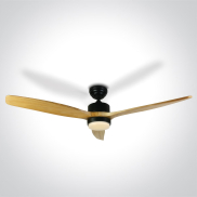 ONE Light Black Body - Deckenventilator mit Licht und Fernbedienung - Ø 132 x 37 cm - 22W LED inkl. - schwarz