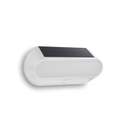 Century Italia Aura - solarbetriebene Außenwandleuchte mit Sensor - 25 x 6,6 x 12 cm - 5W LED inkl. - IP54 - weiß