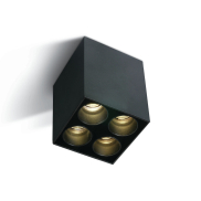 ONE Light Dark Light Ceiling Tubes - Deckenleuchte - 6,4 x 6,4 x 8,4 cm - 10W LED inkl. - schwarz