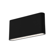 Century Italia Forma - Außenwandleuchte - 17,5 x 2,9 x 9 cm - 12W LED inkl - einstellbare Lichtfarbe - IP54 - schwarz