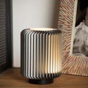 Lucide Turbin - Tischleuchte - Ø 10,6 x 13,7 cm - 5W LED inkl. - grau