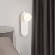 Nova Luce Blob - wandleuchte - 12 x 30 x 13 cm - Sand Weiß und Opalglas