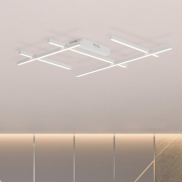 Nova Luce Pace - Deckenleuchte - 80 x 8 x 62 cm - 63W dimmbar LED inkl. - Sand Weiß