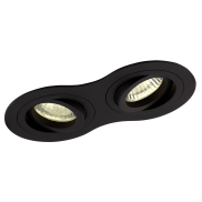 Maxlight Signal II - Einbaustrahler - 170 x 90 mm, Ø 2 x 75 mm Einbaumaß - schwarz