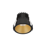 Nova Luce Luela - Einbaustrahler - Ø 85 mm - Einbaugröße 75 mm - 13W LED inkl. - schwarz und gold -3000K
