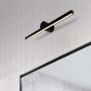 Nova Luce Breggo - wandleuchte - 61 x 7,5 x 10 cm - 12W LED inkl. - IP54 - Sand Schwarz