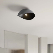 Nova Luce Opsi - Deckenleuchte - Ø 40 x 20 cm - Sand schwarz