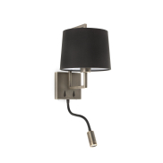 Faro Frame - Wandleuchte mit Schalter - 21,5 x 28 x 17,6 cm - 3W LED inkl. - schwarz und altgold
