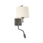 Faro Frame - Wandleuchte mit Schalter - 21,5 x 28 x 17,6 cm - 3W LED inkl. - beige und altgold