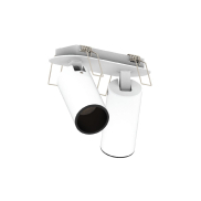 VK Lighting Coko - Aufbauspot mit Einbaurahmen - 12,5 x 4,5 x 7,3 cm - 100 x 35 mm Einbaugröße - 2 x 6W LED inkl. - weiß
