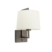 Faro Frame - Wandleuchte mit Schalter - 21,5 x 28 x 17,6 cm - beige und altgold