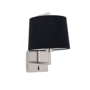 Faro Frame - Wandleuchte mit Schalter - 21,5 x 28 x 17,6 cm - schwarz und nickel matt