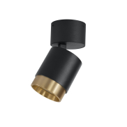 Nova Luce Spectre - Aufbaustrahler - Ø 6,5 x 12 cm - 10W LED inkl - verstellbarer Strahl - schwarz/gold