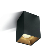 ONE Light Retro Dark Light Square Cylinders - Aufbaustrahler 1L - 7,3 x 7,3 x 9,5 cm - 12W LED inkl. - schwarz