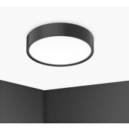 Century Italia Blanca Luxe - Deckenleuchte - Ø 40 x 7 cm - 24W LED inkl. - schwarz