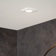 Lucide Ziva - Einbauspot - 85 x 85 mm, Ø 75 mm Einbaugröße - IP44 - weiß