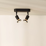 Lucide Jaster 2 - Aufbaustrahler - 20 x 6 x 15,5 cm - 2 x 5W LED inkl. - schwarz