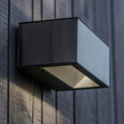 Lutec Gemini - Außenwandleuchte - 14 x 9 x 6 cm - 10,5W LED inkl. - IP54 - Edelstahl