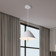 Nova Luce Oros - Hängelampe - Ø 40 x 150 cm - 17W LED inkl. - Sand weiß
