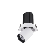 Nova Luce Naruto - Einbaustrahler - Ø 95 mm Einbaumaß - inkl. 15W LED - weiß mit schwarz - Lichtfarbe warmweiß