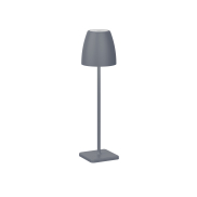 Nova Luce Colt - tischleuchte mit usb-anschluss - Ø 11 x 38 cm - 2W dimmbare LED inkl. - IP54 - basaltgrau