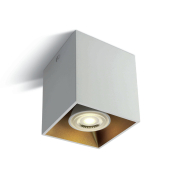 ONE Light GU10 Dekorative Vierkant-Zylinder - Aufbaustrahler 1L - 8,3 x 8,3 x 9,4 cm - weiß