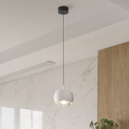 Nova Luce Conga - Hängelampe - Ø 9,6 x 140 cm - 13W LED inkl. - Sand Weiß