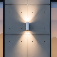 VK Lighting Dust - wandleuchte - 7,1 x 17,1 x 9,6 cm - 2x 6W LED inkl. - IP65 - Sand Weiß
