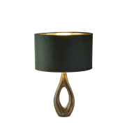 Searchlight Bucklow - Tischleuchte - Ø 40 x 46 cm - grün, antikes Messing und Gold