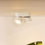 Lucide Yumiko - Aufbaustrahler 2L - 16,1 x 7,8 x 8,2 cm - 2 x 8W dimmbare LED inkl - weiß