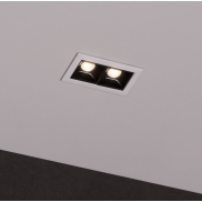 Nova Luce Akira - Einbaustrahler - 7,1 x 7,2 cm - 72 x 41 mm Einbaumaß - inkl. 5W LED - schwarz - warmweiß