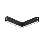 Nova Luce Dido - lineares Lichtprofil - 34,5 x 3,8 x 7 cm - 20W LED inkl. - schwarz - warmweiße Lichtfarbe