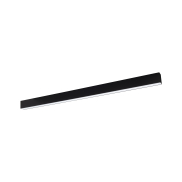 Nova Luce Gent - lineares Lichtprofil - 120 x 3,8 x 7 cm - 40W LED inkl. - schwarz - warmweiße Lichtfarbe