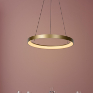 Lucide Vidal - Pendelleuchte - Ø 58 x 70 cm - 50W LED inkl - mattes Gold/Messing.