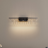 Nova Luce Stellar - Wandleuchte - 67 x 20 x 10 cm - 11W dimmbar LED inkl. - Schwarz Chrom